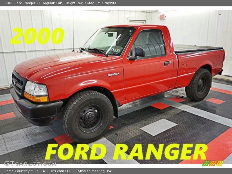 Bright Red / Medium Graphite 2000 Ford Ranger XL Regular Cab