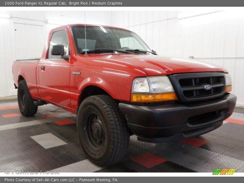 Bright Red / Medium Graphite 2000 Ford Ranger XL Regular Cab