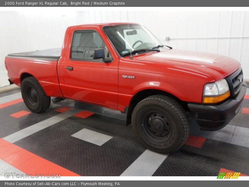 Bright Red / Medium Graphite 2000 Ford Ranger XL Regular Cab