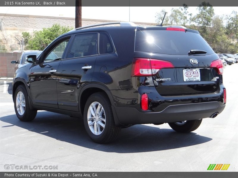 Black / Black 2015 Kia Sorento LX