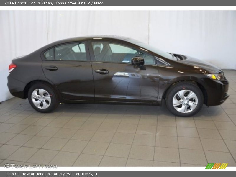 Kona Coffee Metallic / Black 2014 Honda Civic LX Sedan