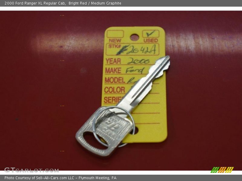 Bright Red / Medium Graphite 2000 Ford Ranger XL Regular Cab