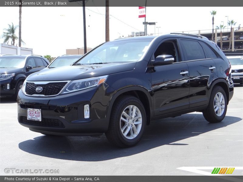 Black / Black 2015 Kia Sorento LX