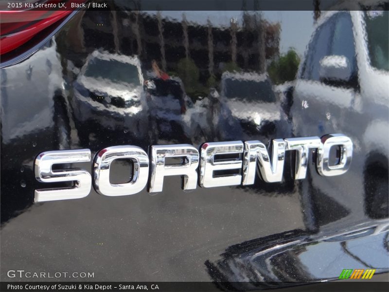 Black / Black 2015 Kia Sorento LX