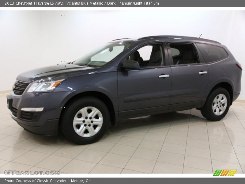 Atlantis Blue Metallic / Dark Titanium/Light Titanium 2013 Chevrolet Traverse LS AWD