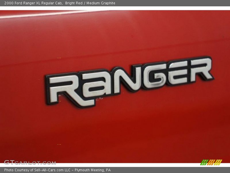 Bright Red / Medium Graphite 2000 Ford Ranger XL Regular Cab