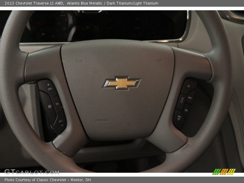 Atlantis Blue Metallic / Dark Titanium/Light Titanium 2013 Chevrolet Traverse LS AWD