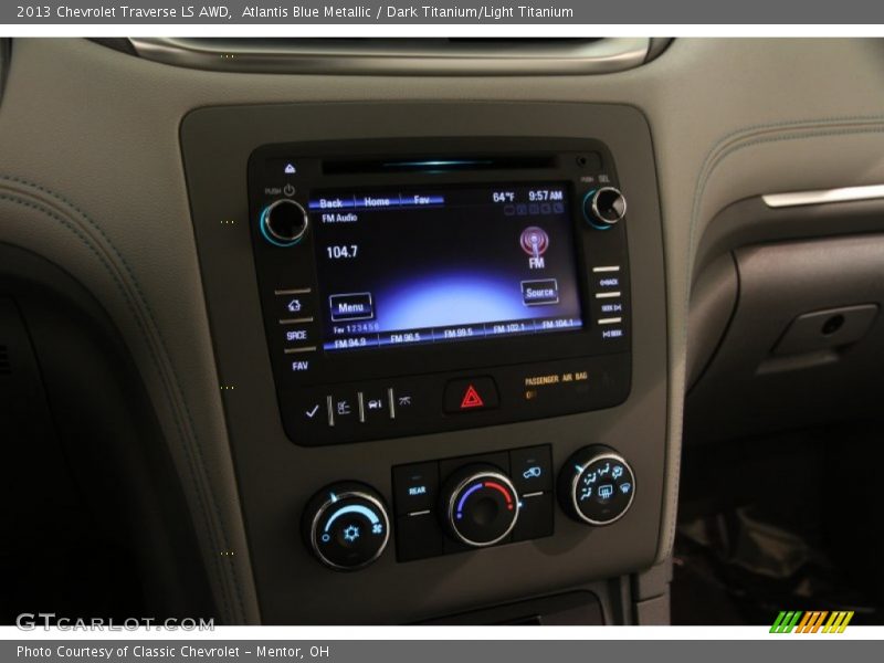 Atlantis Blue Metallic / Dark Titanium/Light Titanium 2013 Chevrolet Traverse LS AWD