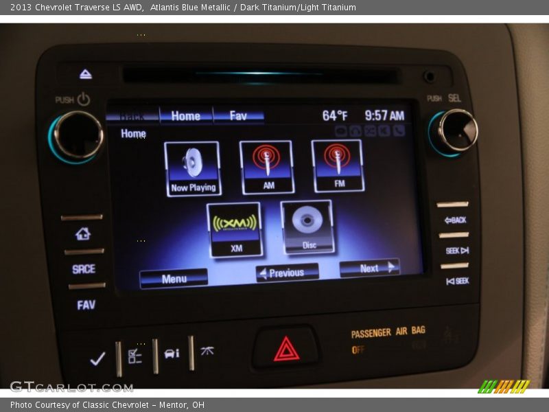 Atlantis Blue Metallic / Dark Titanium/Light Titanium 2013 Chevrolet Traverse LS AWD