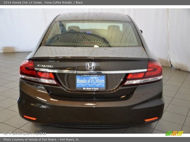 Kona Coffee Metallic / Black 2014 Honda Civic LX Sedan