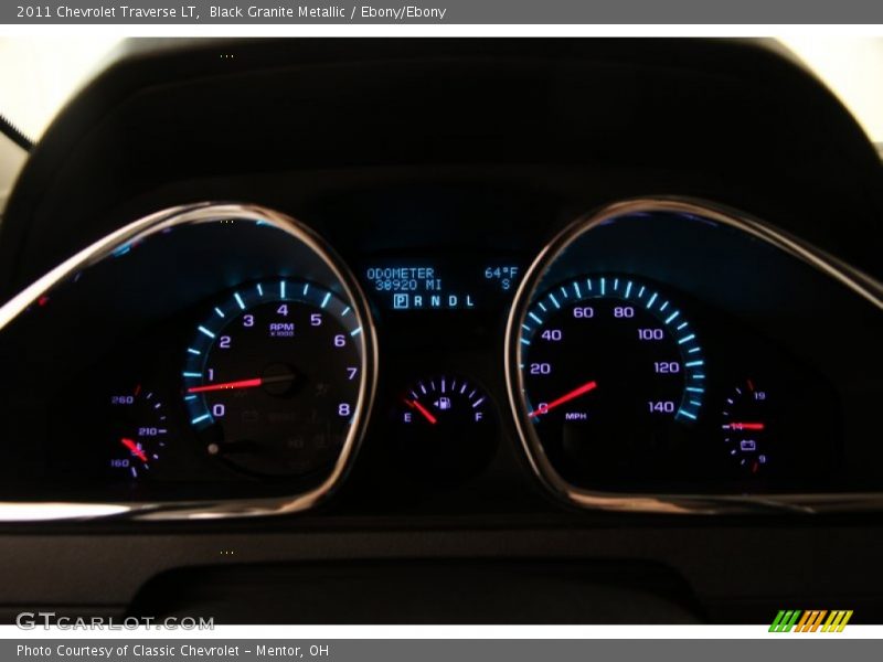 Black Granite Metallic / Ebony/Ebony 2011 Chevrolet Traverse LT