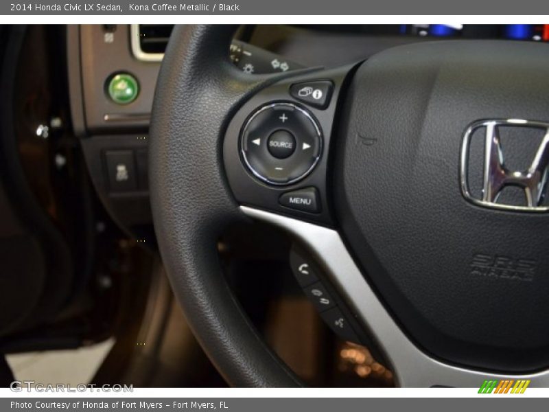Kona Coffee Metallic / Black 2014 Honda Civic LX Sedan