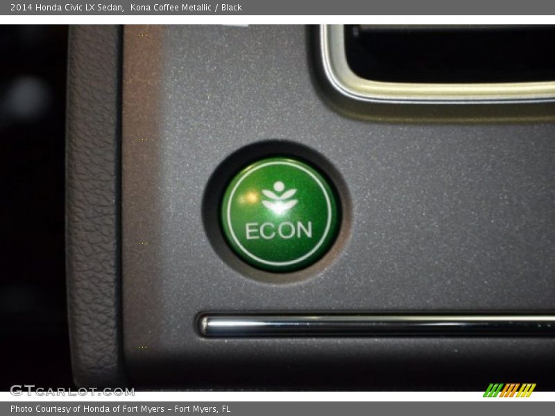 Kona Coffee Metallic / Black 2014 Honda Civic LX Sedan