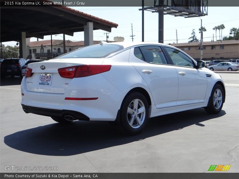 Snow White Pearl / Gray 2015 Kia Optima LX
