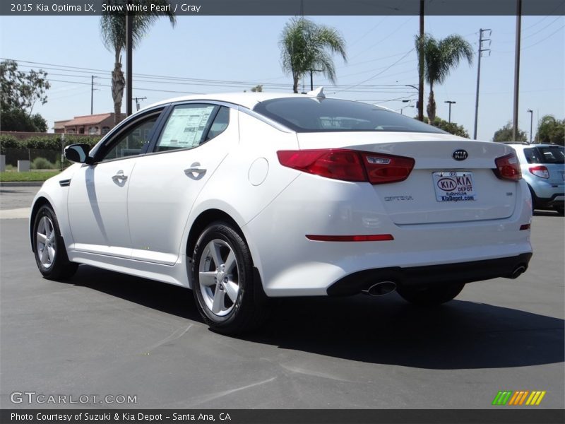 Snow White Pearl / Gray 2015 Kia Optima LX