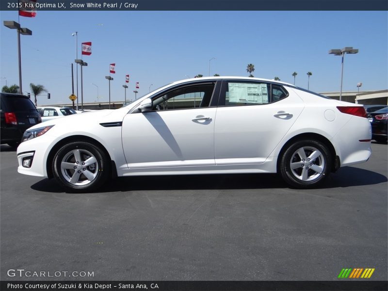 Snow White Pearl / Gray 2015 Kia Optima LX