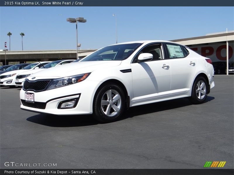 Snow White Pearl / Gray 2015 Kia Optima LX