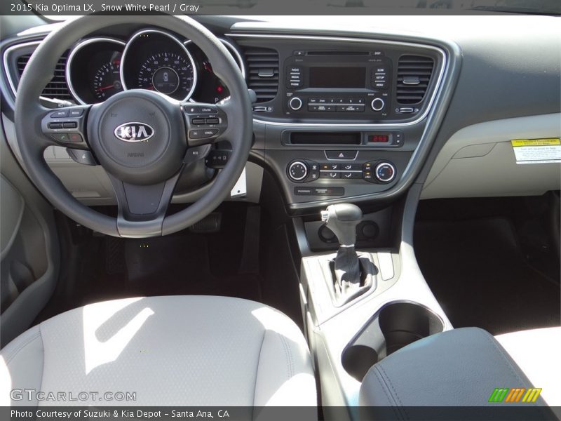 Snow White Pearl / Gray 2015 Kia Optima LX