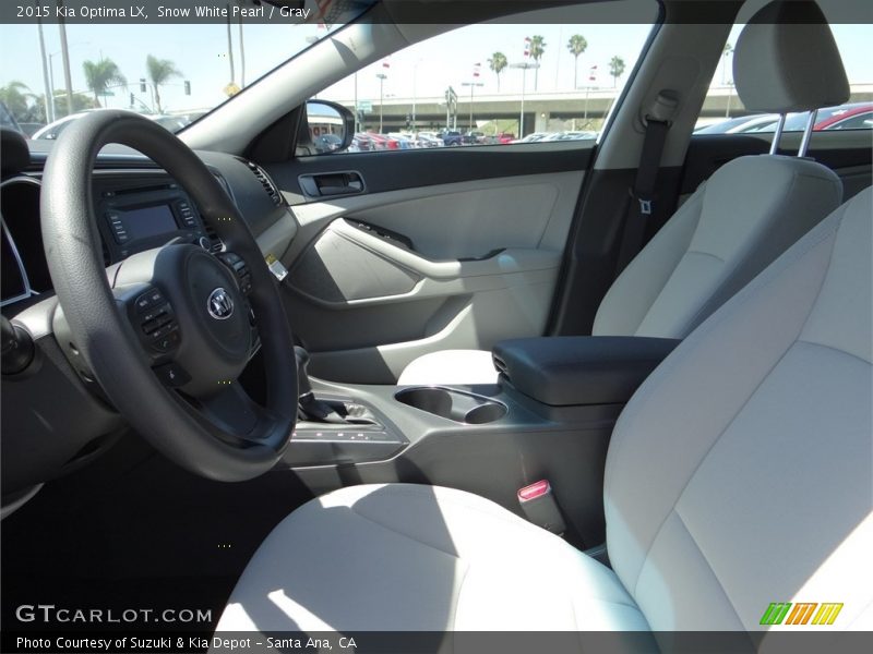 Snow White Pearl / Gray 2015 Kia Optima LX