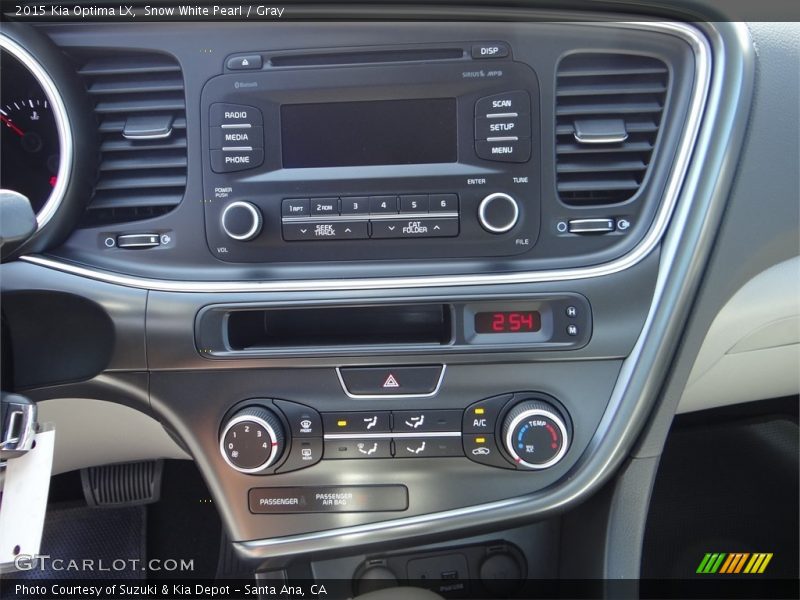 Snow White Pearl / Gray 2015 Kia Optima LX