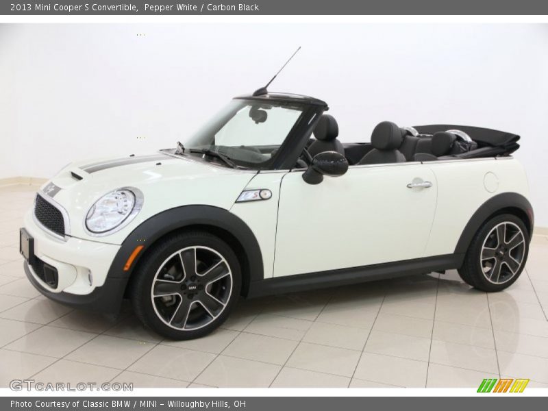 Pepper White / Carbon Black 2013 Mini Cooper S Convertible