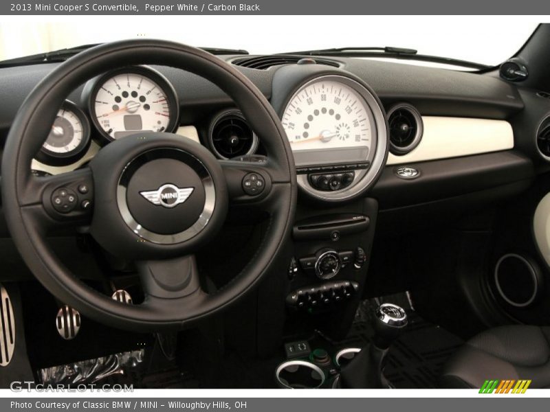Pepper White / Carbon Black 2013 Mini Cooper S Convertible