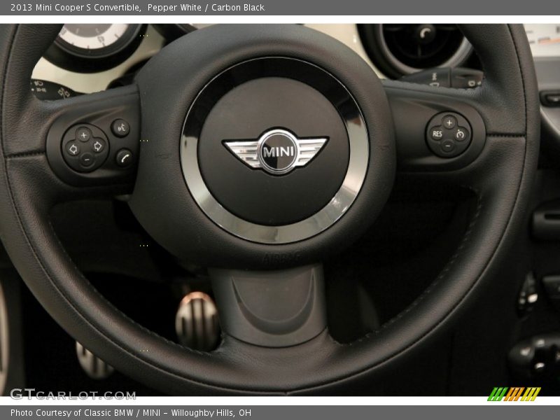 Pepper White / Carbon Black 2013 Mini Cooper S Convertible