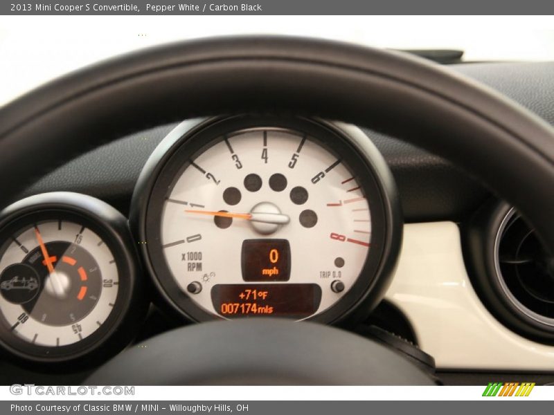 Pepper White / Carbon Black 2013 Mini Cooper S Convertible