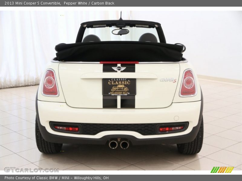 Pepper White / Carbon Black 2013 Mini Cooper S Convertible