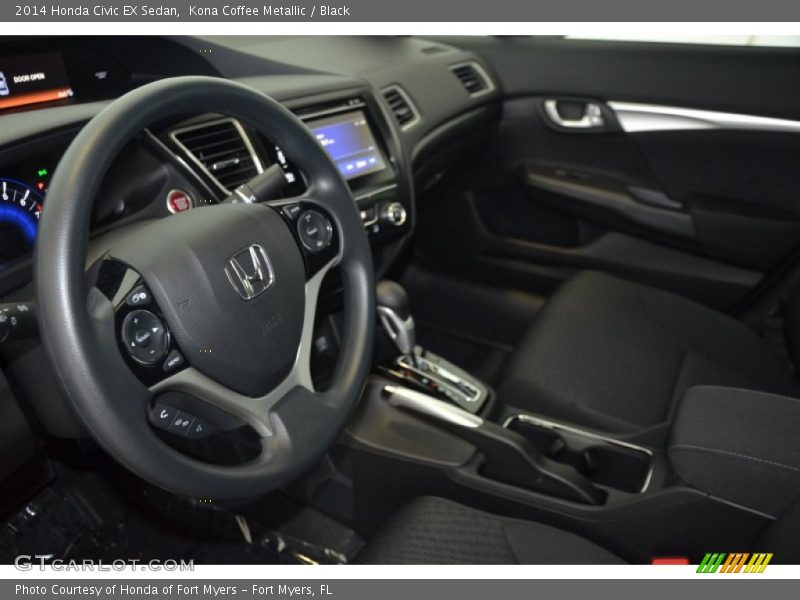 Kona Coffee Metallic / Black 2014 Honda Civic EX Sedan