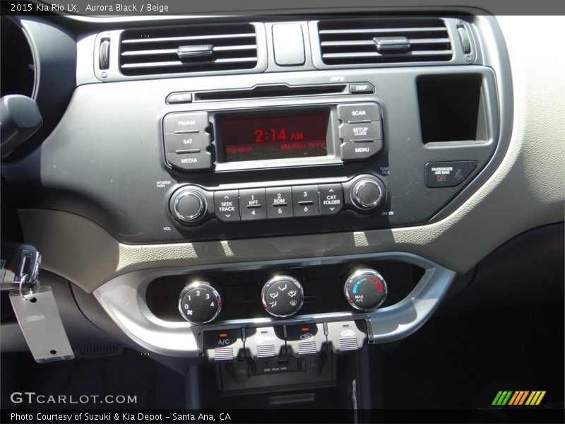 Aurora Black / Beige 2015 Kia Rio LX