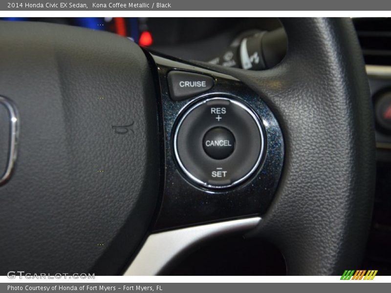 Kona Coffee Metallic / Black 2014 Honda Civic EX Sedan