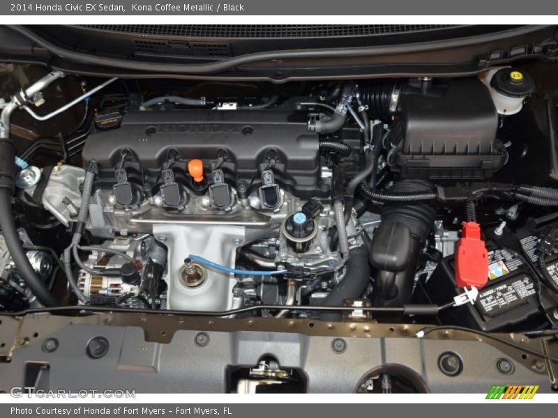 Kona Coffee Metallic / Black 2014 Honda Civic EX Sedan