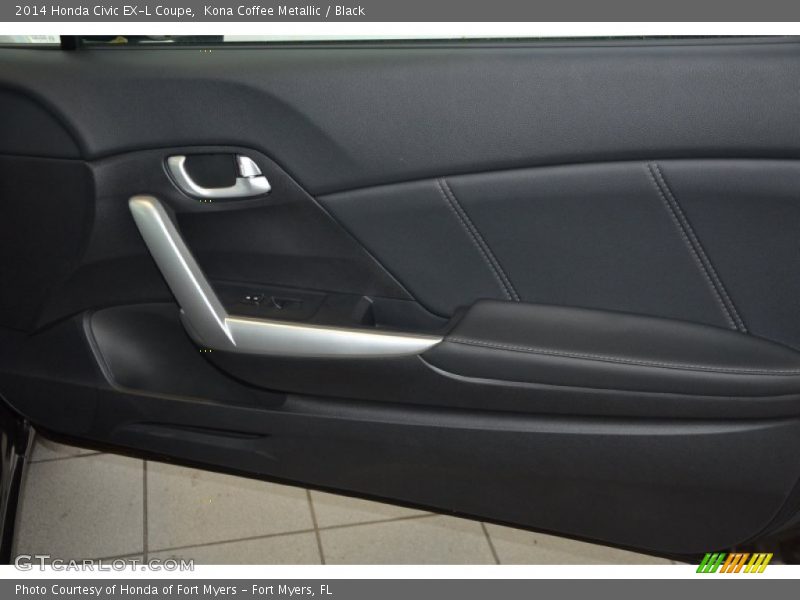 Kona Coffee Metallic / Black 2014 Honda Civic EX-L Coupe