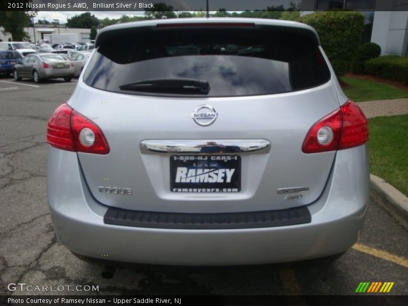 Brilliant Silver / Black 2012 Nissan Rogue S AWD