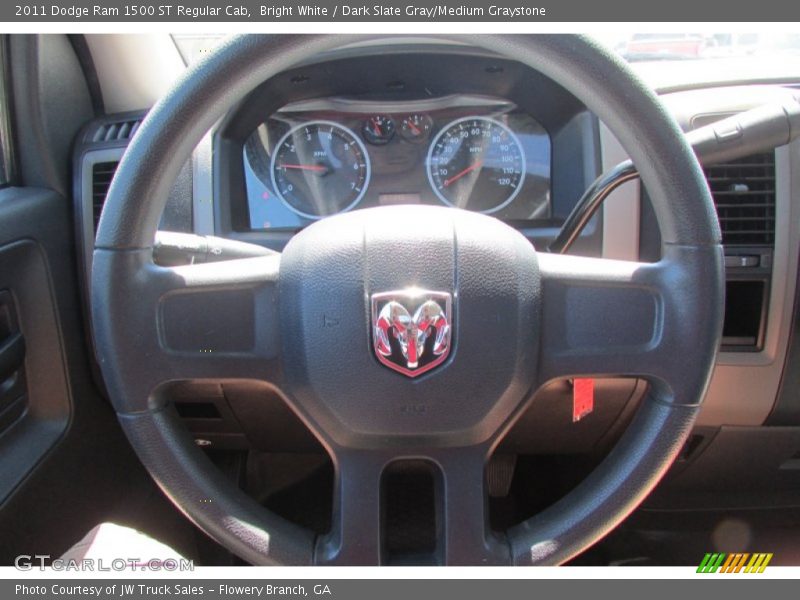 Bright White / Dark Slate Gray/Medium Graystone 2011 Dodge Ram 1500 ST Regular Cab