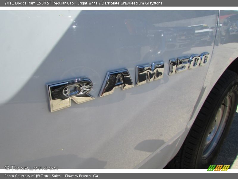 Bright White / Dark Slate Gray/Medium Graystone 2011 Dodge Ram 1500 ST Regular Cab
