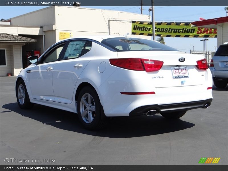 Snow White Pearl / Gray 2015 Kia Optima LX