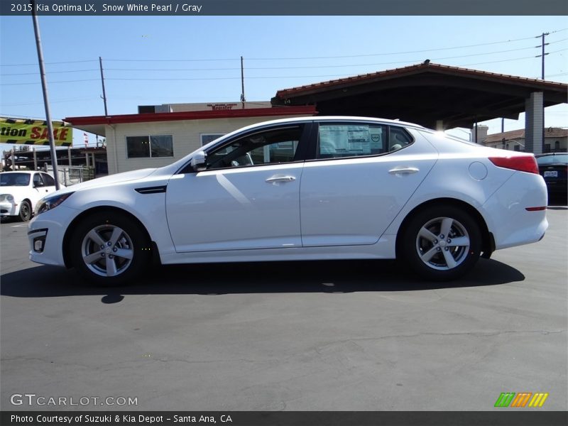 Snow White Pearl / Gray 2015 Kia Optima LX