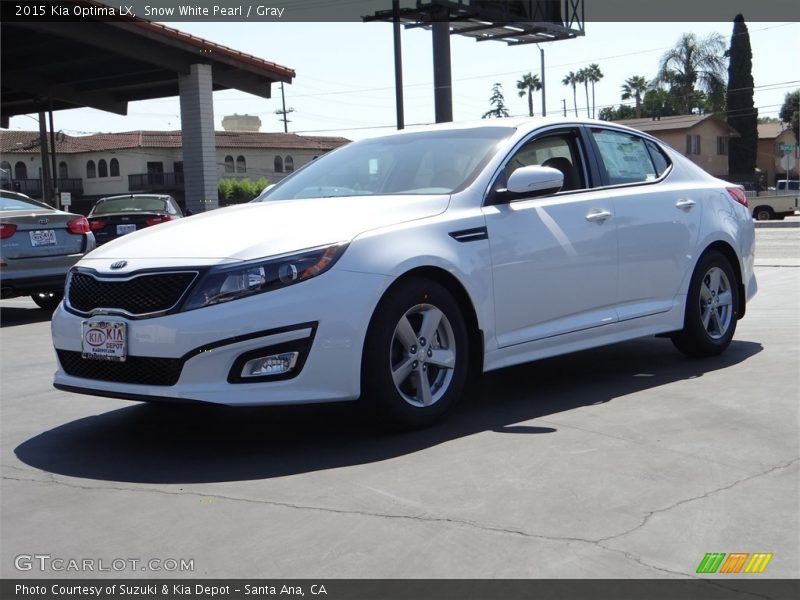 Snow White Pearl / Gray 2015 Kia Optima LX