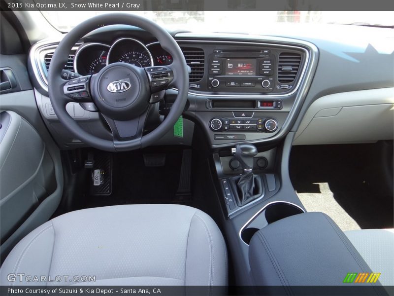 Snow White Pearl / Gray 2015 Kia Optima LX