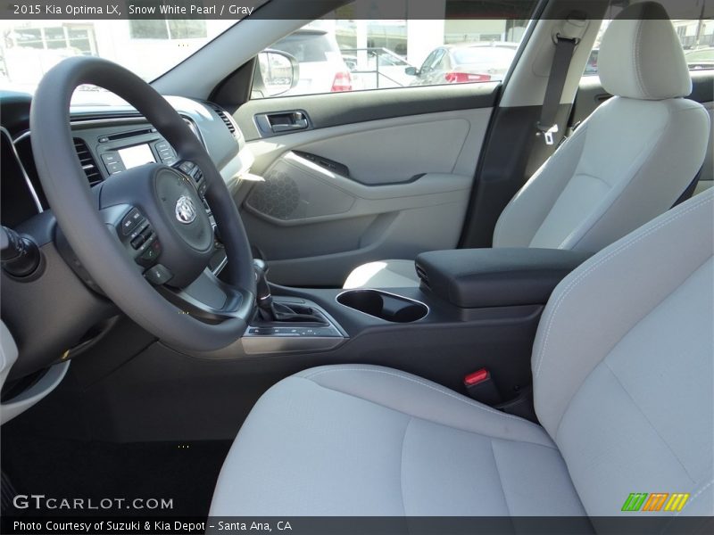 Snow White Pearl / Gray 2015 Kia Optima LX