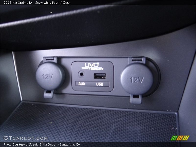 Snow White Pearl / Gray 2015 Kia Optima LX
