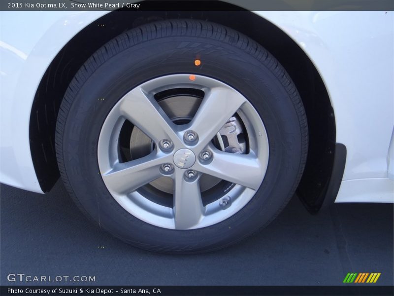 Snow White Pearl / Gray 2015 Kia Optima LX
