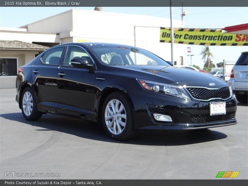 Ebony Black / Gray 2015 Kia Optima EX
