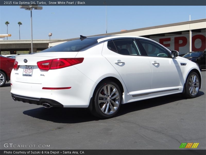 Snow White Pearl / Black 2015 Kia Optima SXL Turbo