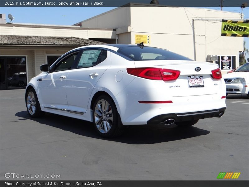 Snow White Pearl / Black 2015 Kia Optima SXL Turbo