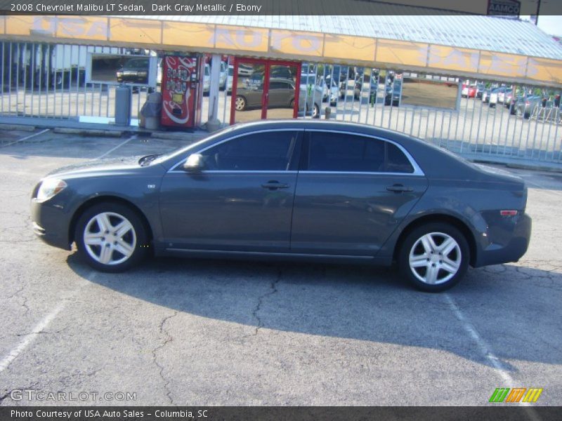 Dark Gray Metallic / Ebony 2008 Chevrolet Malibu LT Sedan