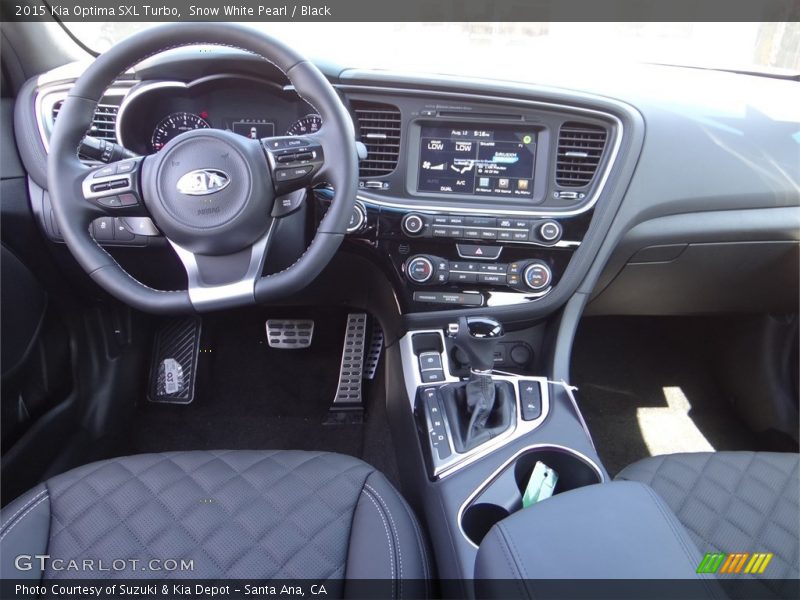 Snow White Pearl / Black 2015 Kia Optima SXL Turbo