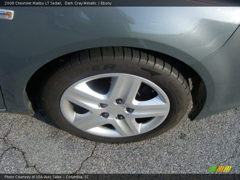 Dark Gray Metallic / Ebony 2008 Chevrolet Malibu LT Sedan